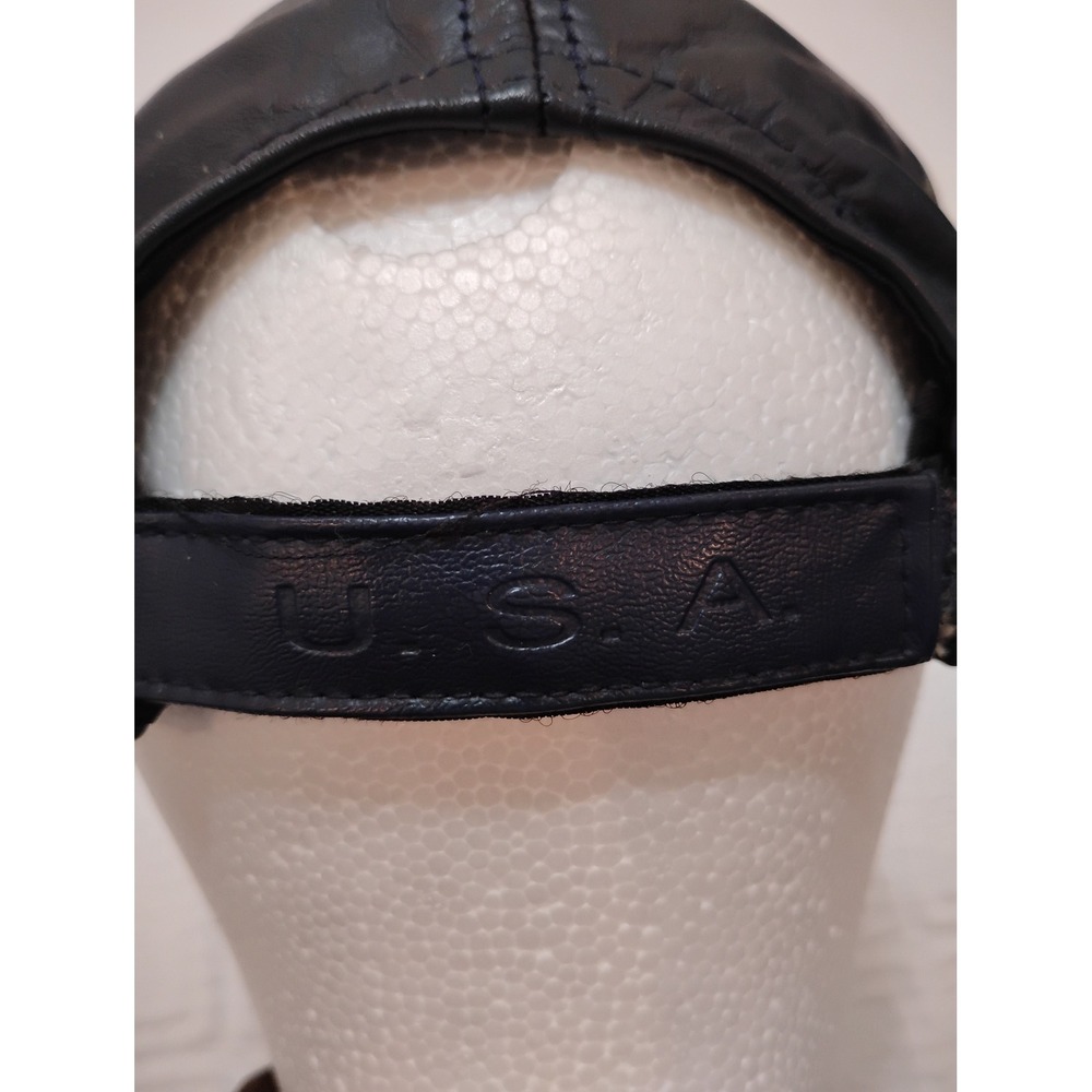 Blue Leather Cap - Picture 3 of 3